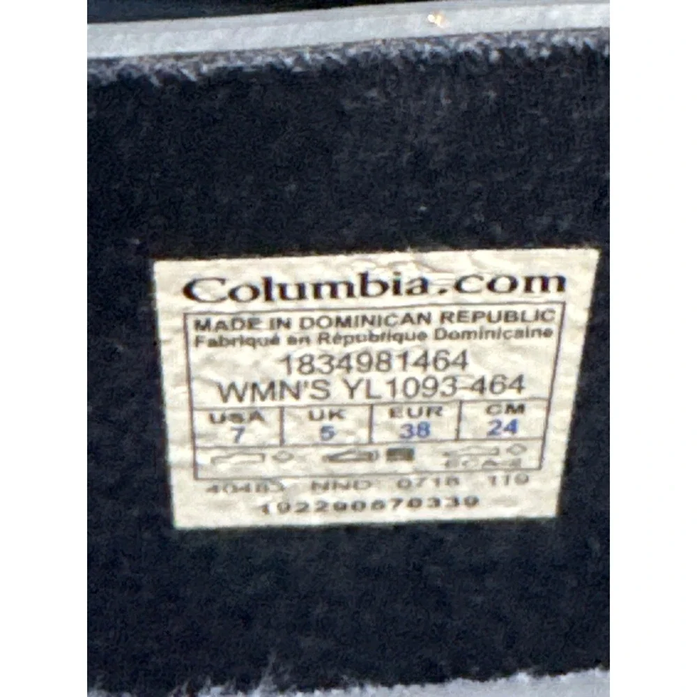 Columbia Womens Navy Blue Rubber Rain Boots YL1093-464 Size 7
